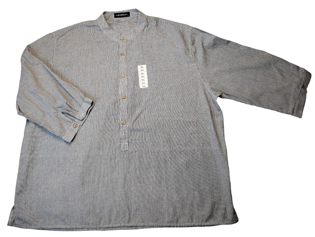 Camisa Manga Corta de Mujer  Marca INCERUN 5XL | 100% Cotton