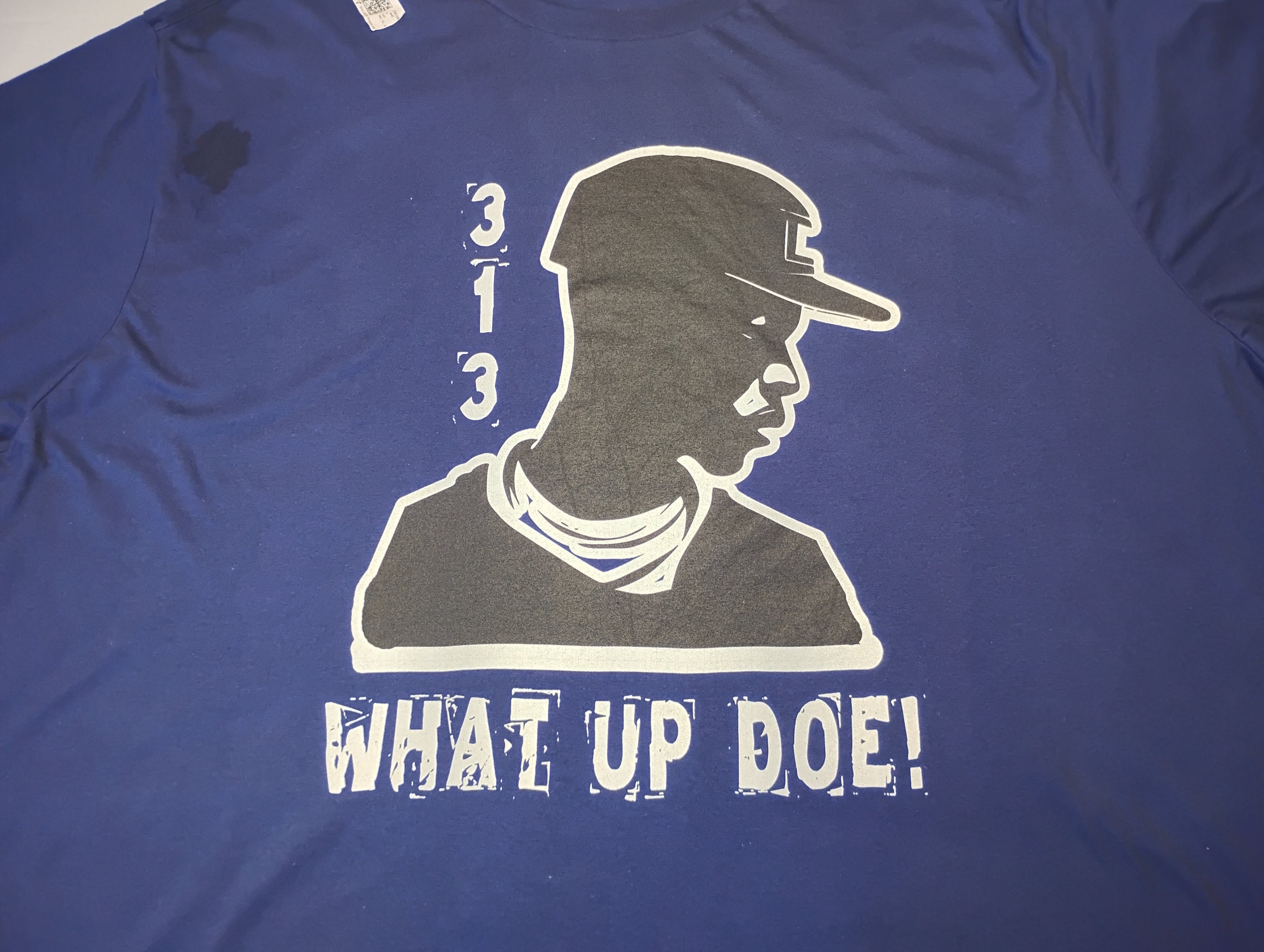 T shirt 313 What up due Size 5 XLT   | 100% Cotton