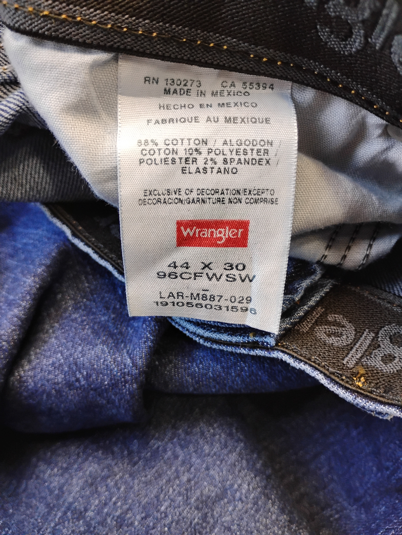 Jeans Wrangler Comfort Flex Waistband Size 44 x 30