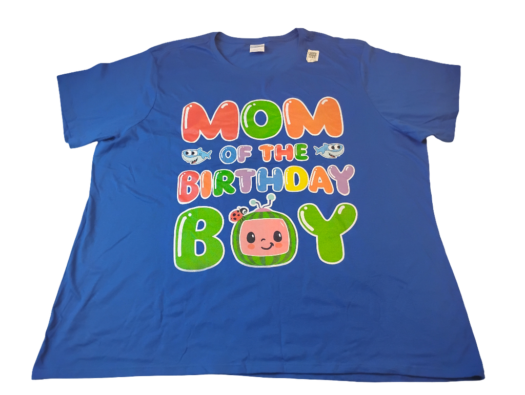T shirt MOM OF The Birthday Boy Size 3XL | 100% Cotton
