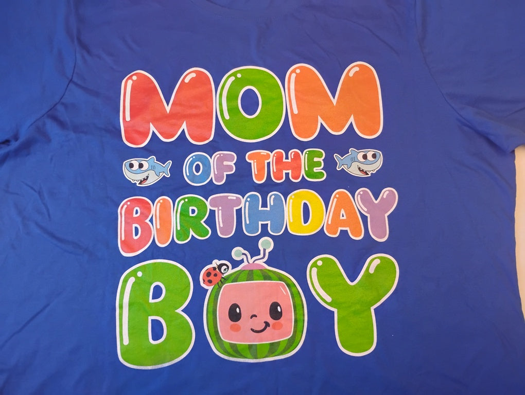 T shirt MOM OF The Birthday Boy Size 3XL | 100% Cotton