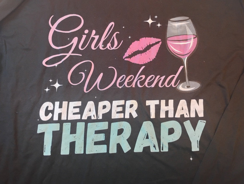 T shirt manga larga Girls Weekend Size 2XL | 2TG 100% Cotton