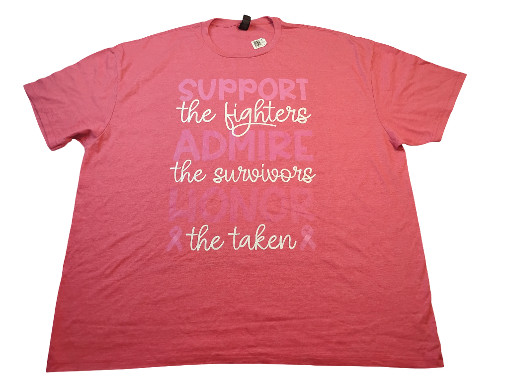 T shirt En Apoyo a las sobrevivientes de cancel Size 3XL 100% Cotton