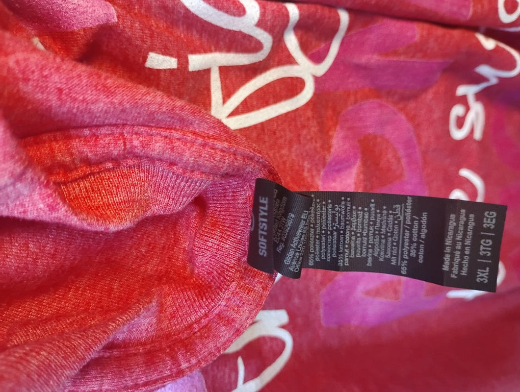 T shirt En Apoyo a las sobrevivientes de cancel Size 3XL 100% Cotton