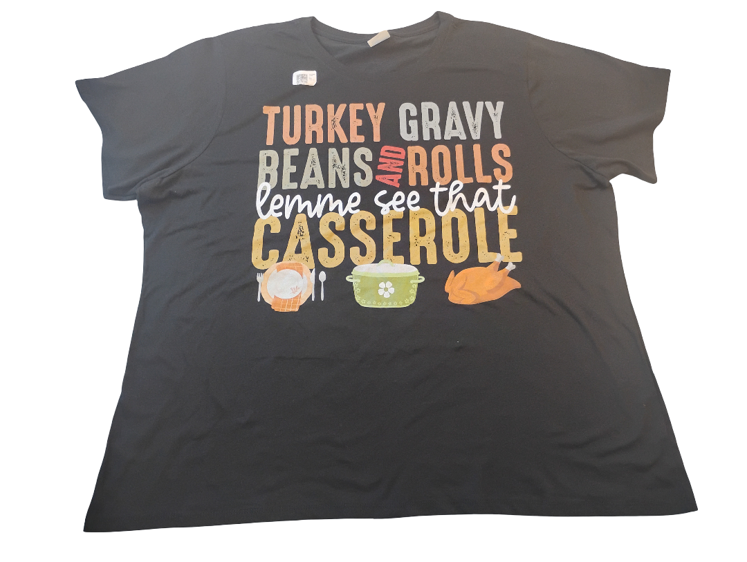 T Shirt Turkey Gravy | Size 3XL de mujer | 100% Cotton