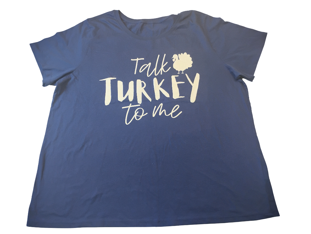 T shirt Talk Turkey Size 3X 100% Cotton