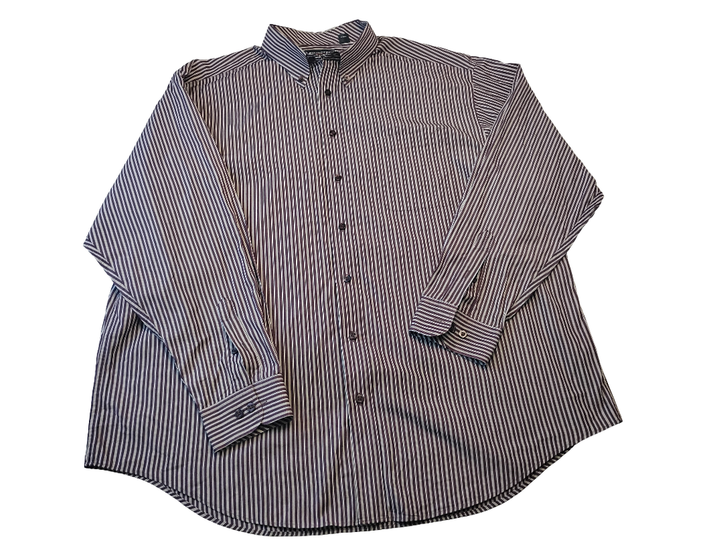 Camisa manga larga con bolsillo Marca ROUNDTREE & YORK | Size 2X | 100% Cotton