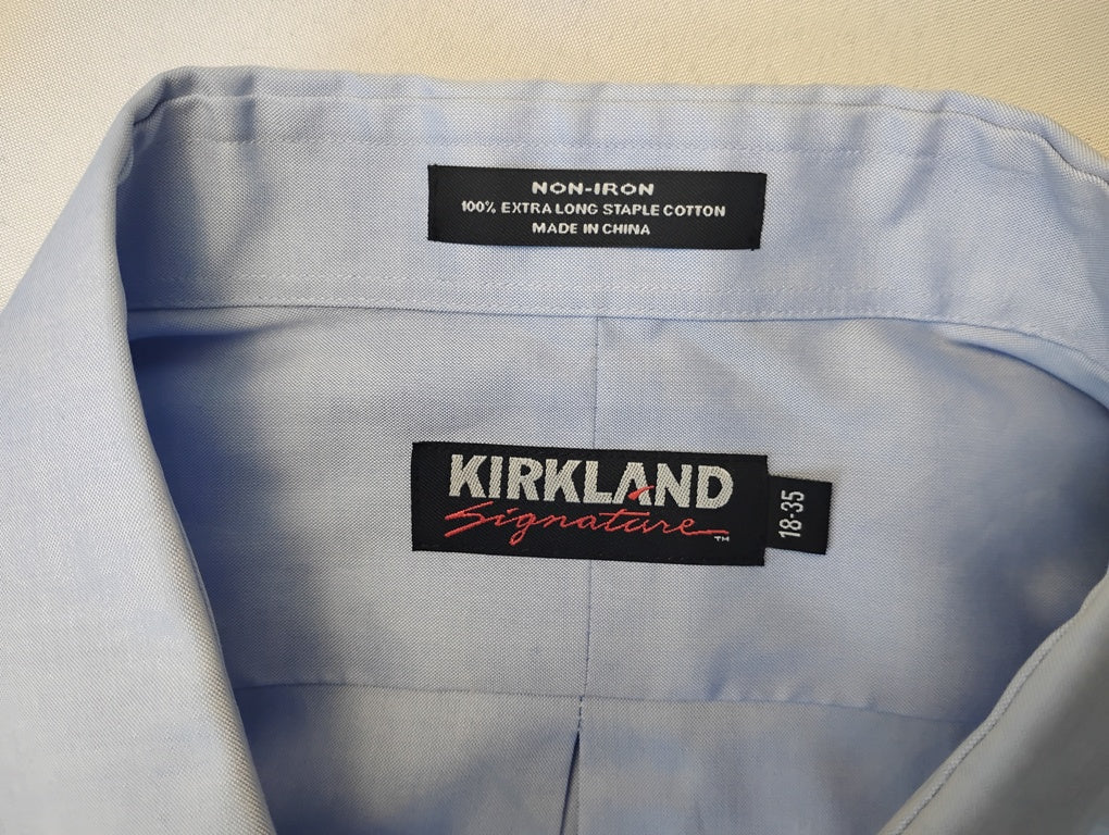 Camisa manga larga con bolsillo Marca Kirkland Signature SIze 18-35 | 100%Extra Long Staple Cotton