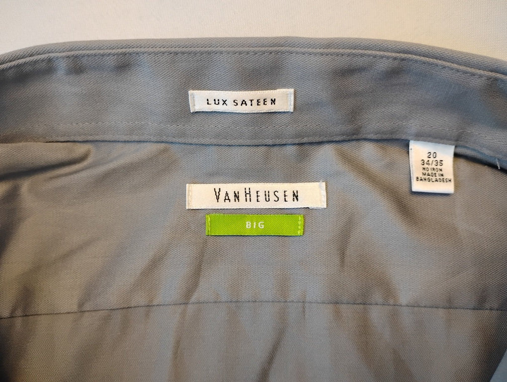 Camisa manga larga con bolsillo Marca VanHeusen Big Size 20