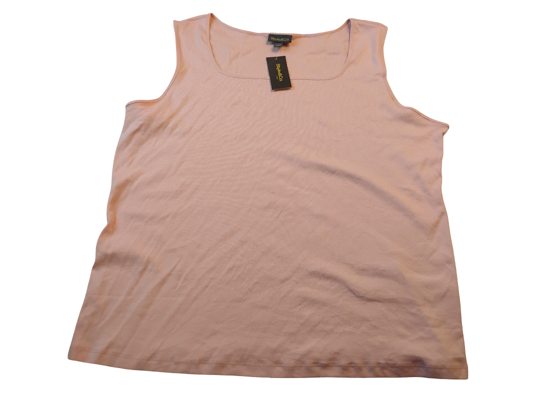 ESS TANK Style & Co Size 3X Pink Lining