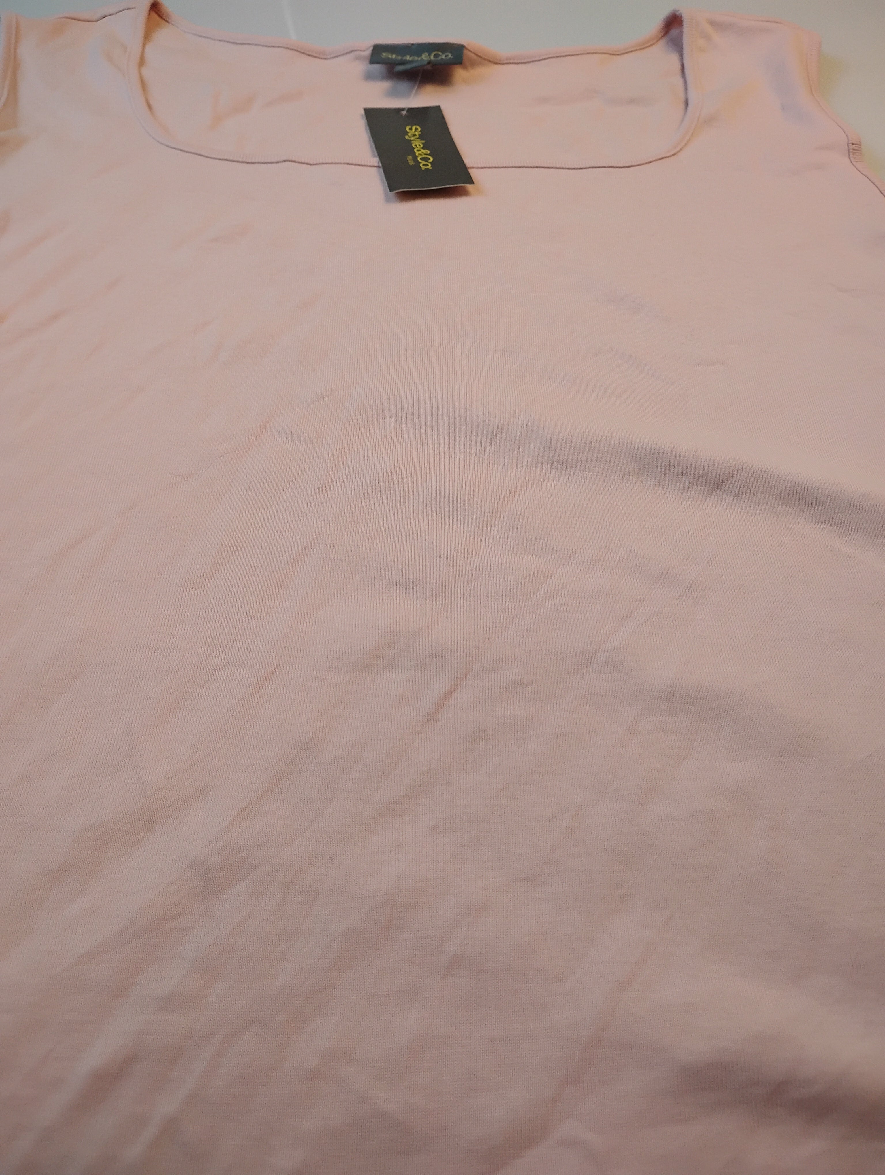 ESS TANK Style & Co Size 3X Pink Lining