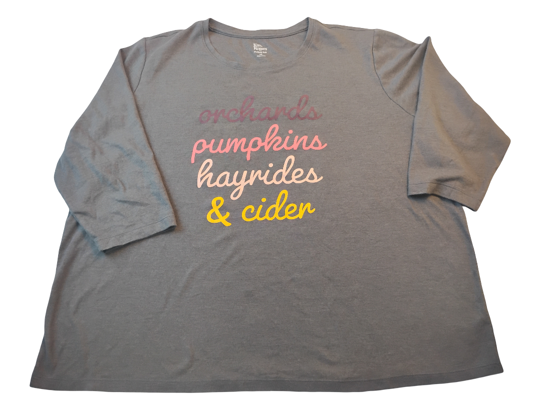 T shirt 3/4 Kim Rogers de Mujer Size 2X