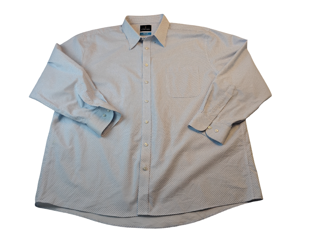 Camisa manga larga Marca STAFFORD Size 2XL  18-18 1/2