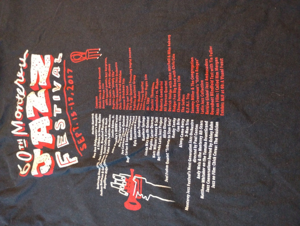 T shirt 60TH Monterey Jazz Festival Size 2XL | 100% Cotton