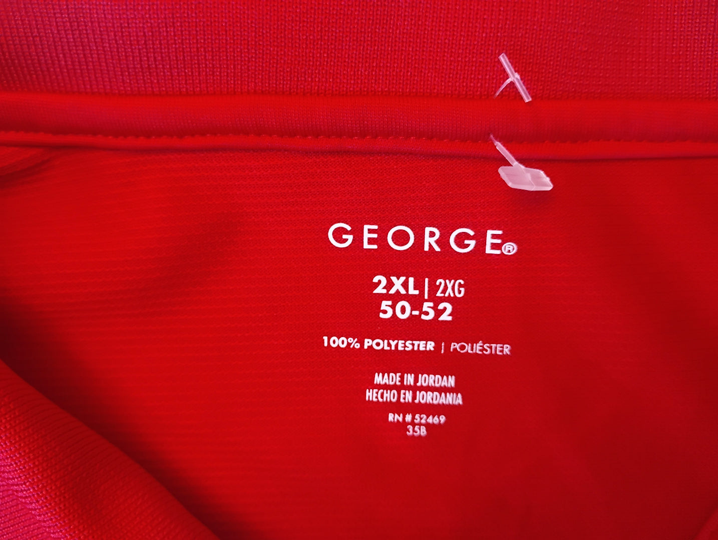 Polo Marca George 100% Polyester Size 2XL | 2XG