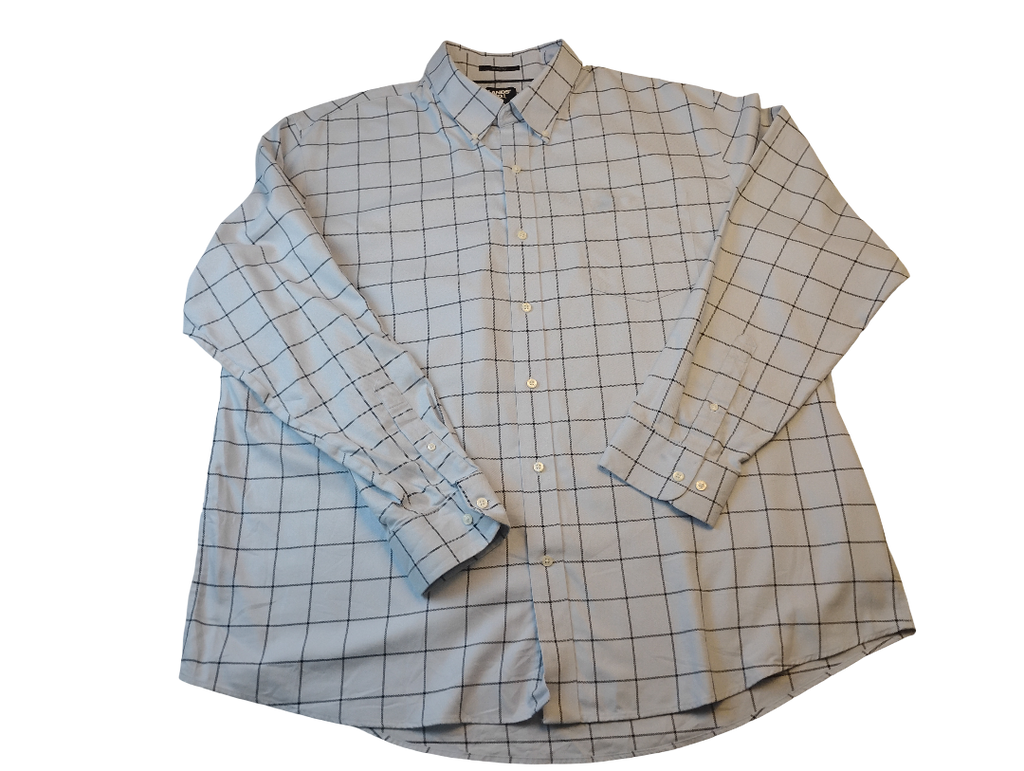 Camisa manga larga de cuadro Marca LANDS' END  SIze 2XL | 100% Cotton