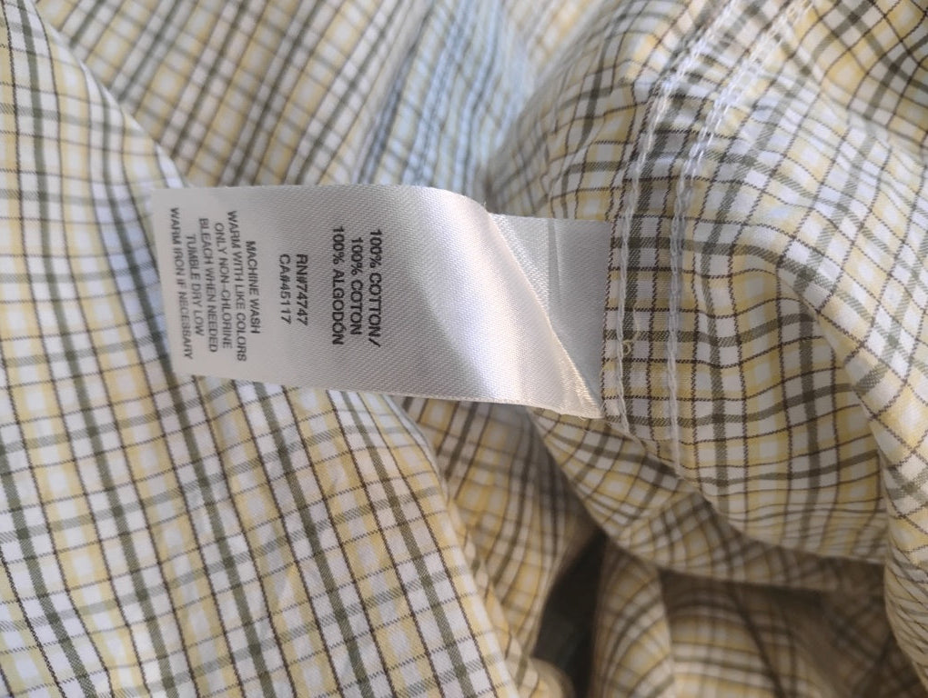 Camisa manga corta de botones con bolsillo Marca Bob Timberlake Size 2XL | 100% COTTON