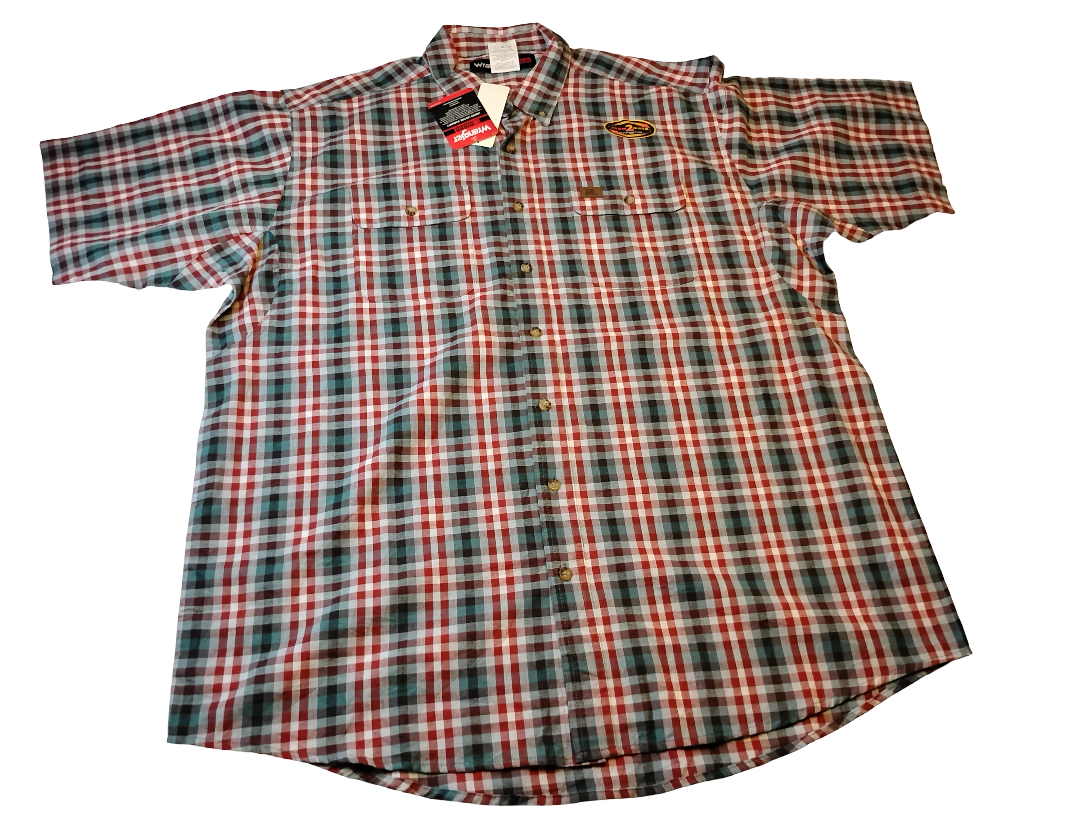 Camisa manga corta de botones | Marca Wrangler Riggs Workwear Size 3XT | 3TGL | 100% COTTON