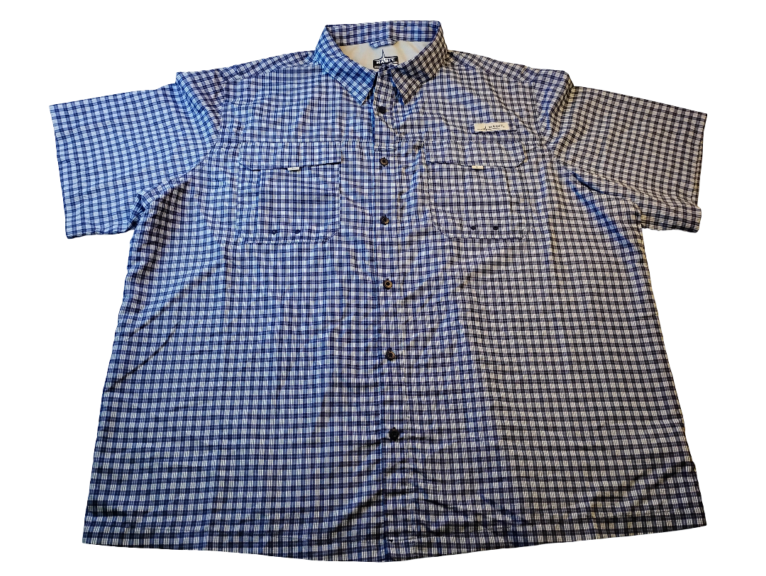 Camisa manga corta de botones | Marca HABIT | size 3XL