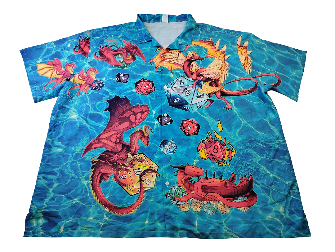 Camisa manga corta | Estampados de dragones | Size 4XL