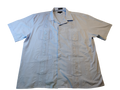 Camisa manga corta de 4 bolsillos con tejidos hermosos | Marca Omega Fashion | Size 4X