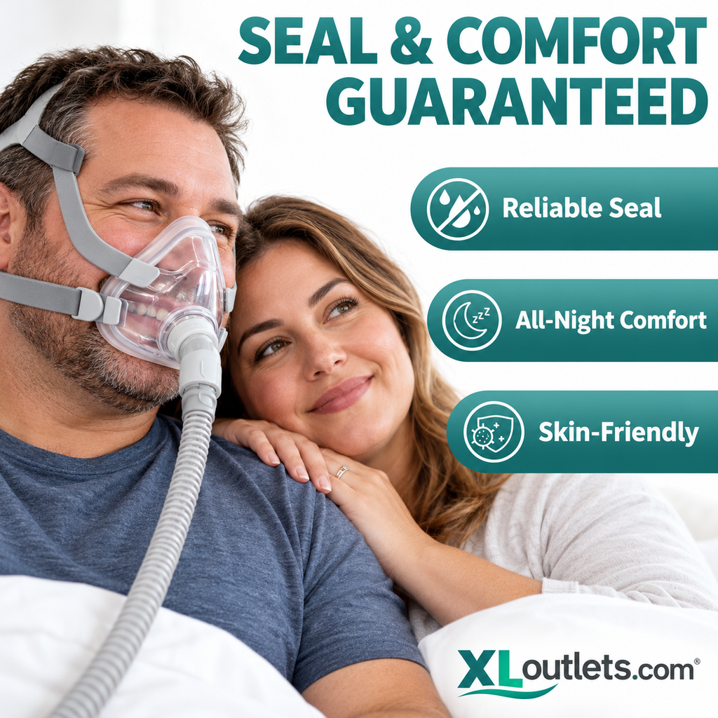 CPAP Full Face Mask Replacement Silicone Cushions – Compatible with AirFit F20 – Medium (2-Pack)