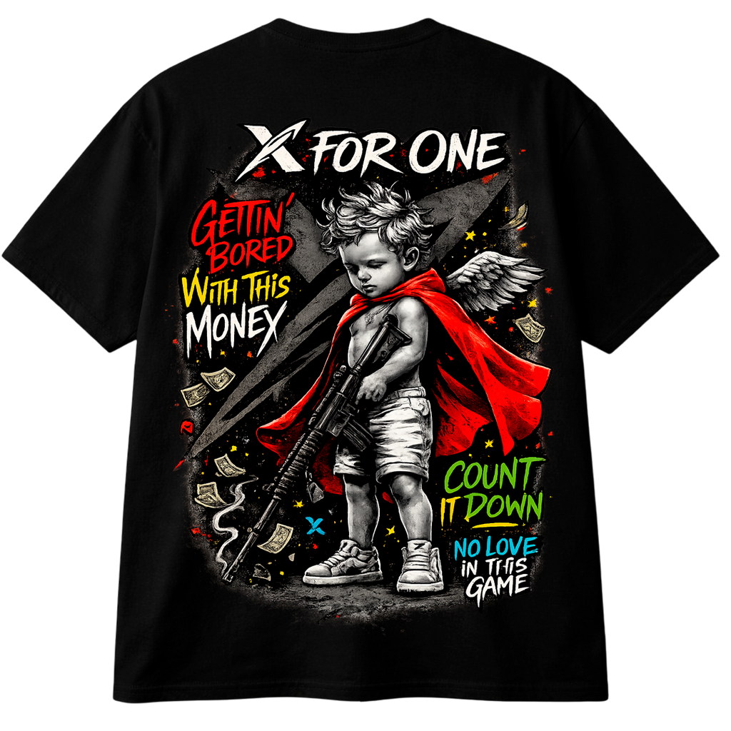 X For One Count It Down Graphic T-Shirt – Plus Size XL-10XL – No Love In This Game