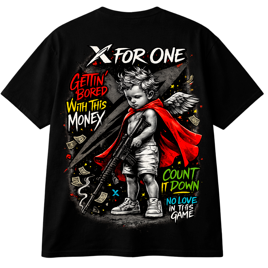 X For One Count It Down Graphic T-Shirt – Plus Size XL-10XL – No Love In This Game
