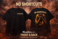 NO EXCUSES COLLECTION  - T-shirt - NO SHORTCUTS - Mix 125   | 100% COTTON