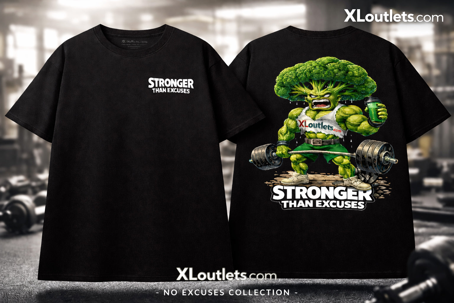 NO EXCUSES COLLECTION  - T-shirt - Stronger Than Excuses - Mix 123   | 100% COTTON