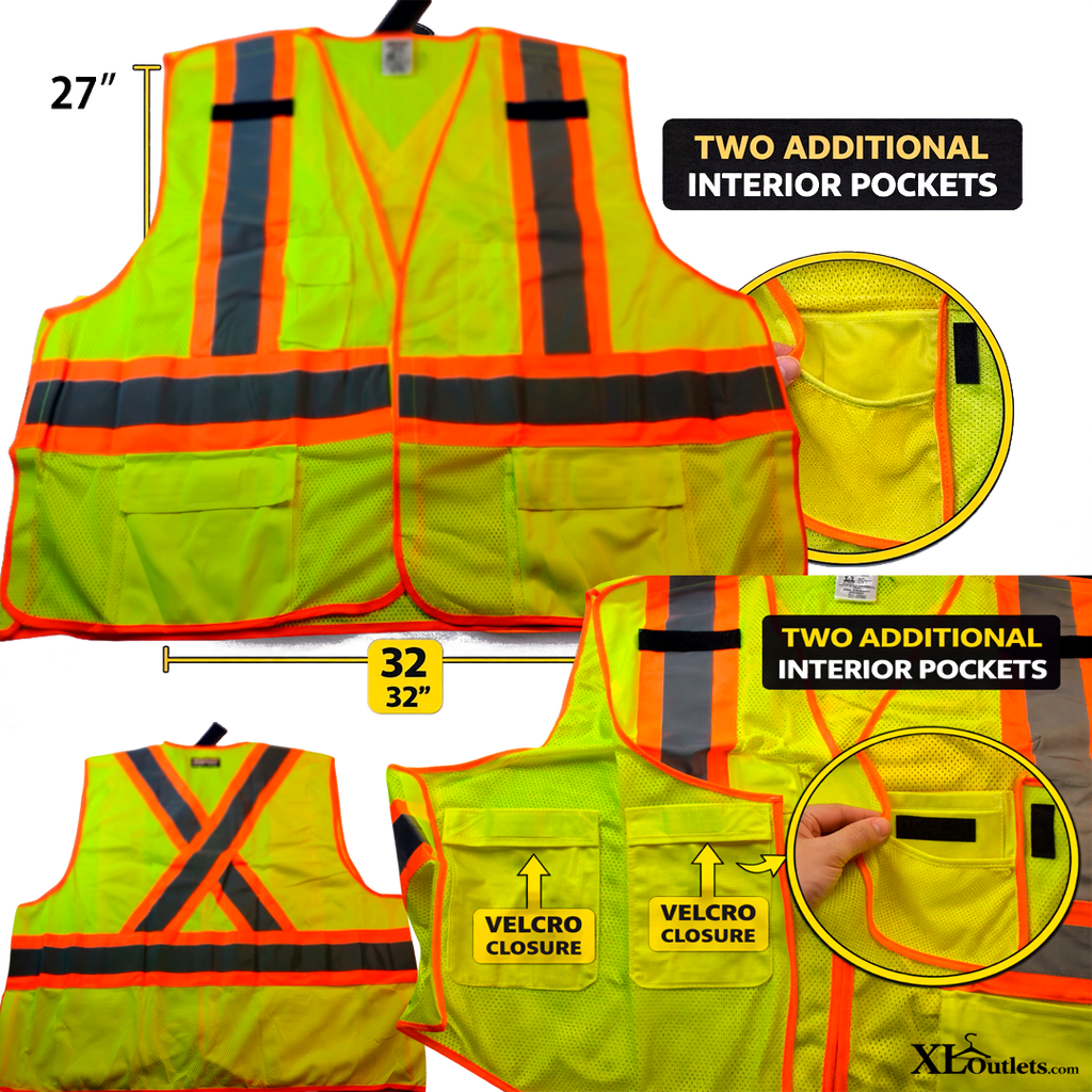 Chaleco de Seguridad 4XL a 5XL– Alta Visibilidad