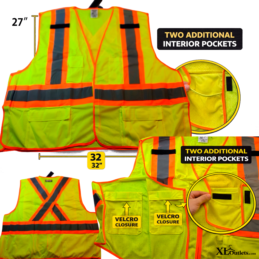 Chaleco de Seguridad 4XL a 5XL– Alta Visibilidad