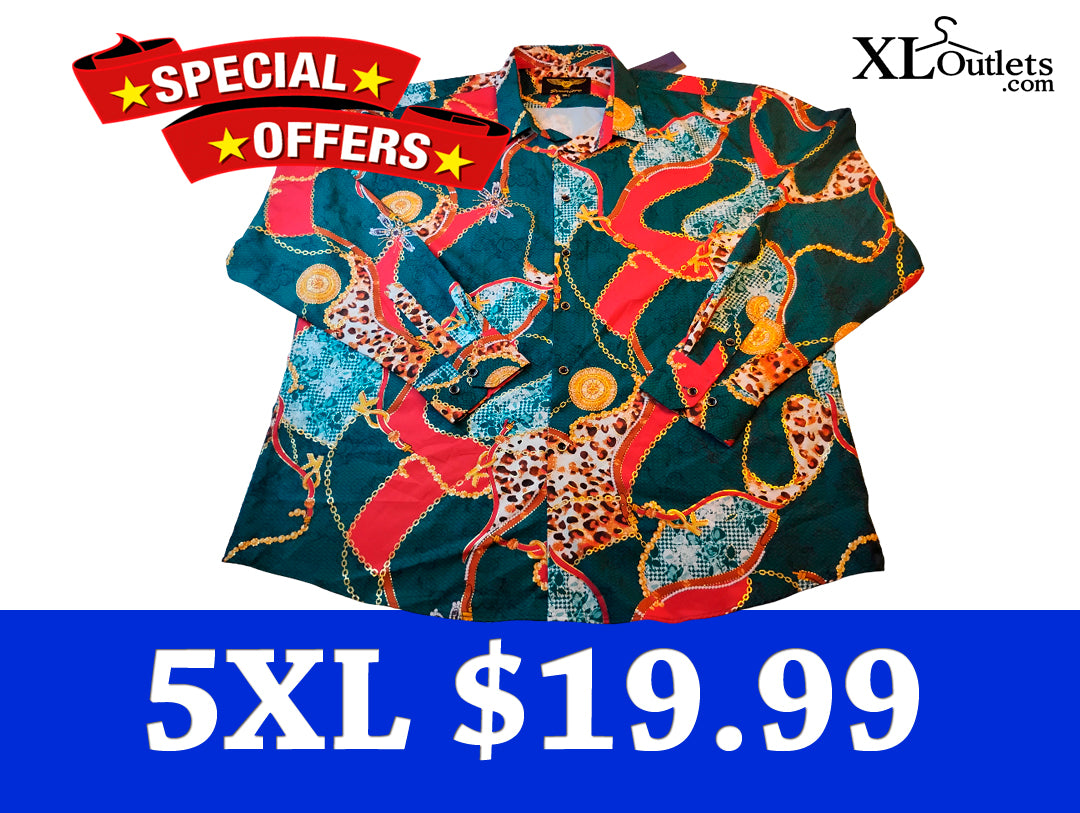 Showman | Camisa manga Larga de botones | Size 5XL