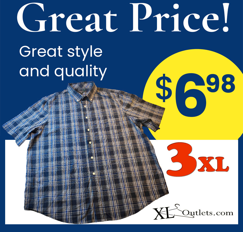 Camisa manga corta de botones muy elegante | Marca George | Size 3XL