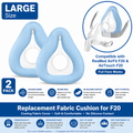 CPAP Cushion Compatible with AirFit F20 & AirTouch F20 Large 2-Pack Blue