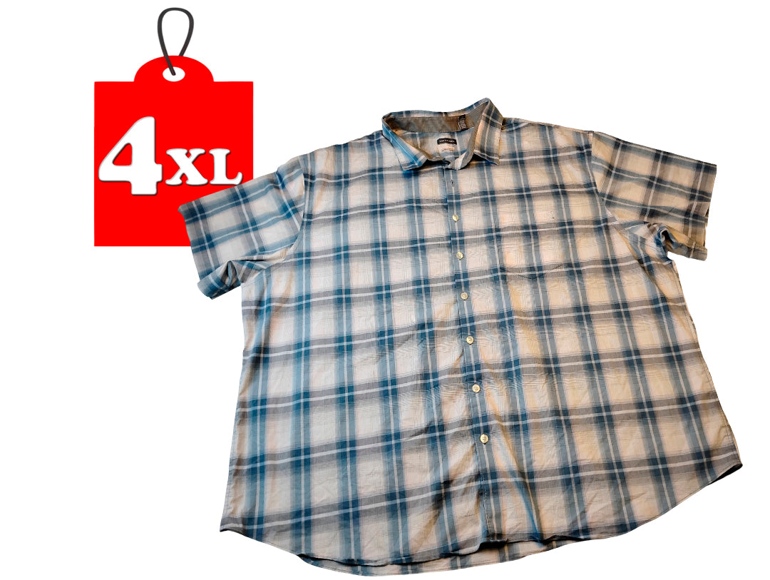 Camisa manga corta de botones con bolsillo | Marca Van Heusen BIG & TALL | 4XL