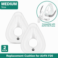 CPAP Mask Cushions Compatible with AirFit F20 Full Face Mask Medium 2-Pack
