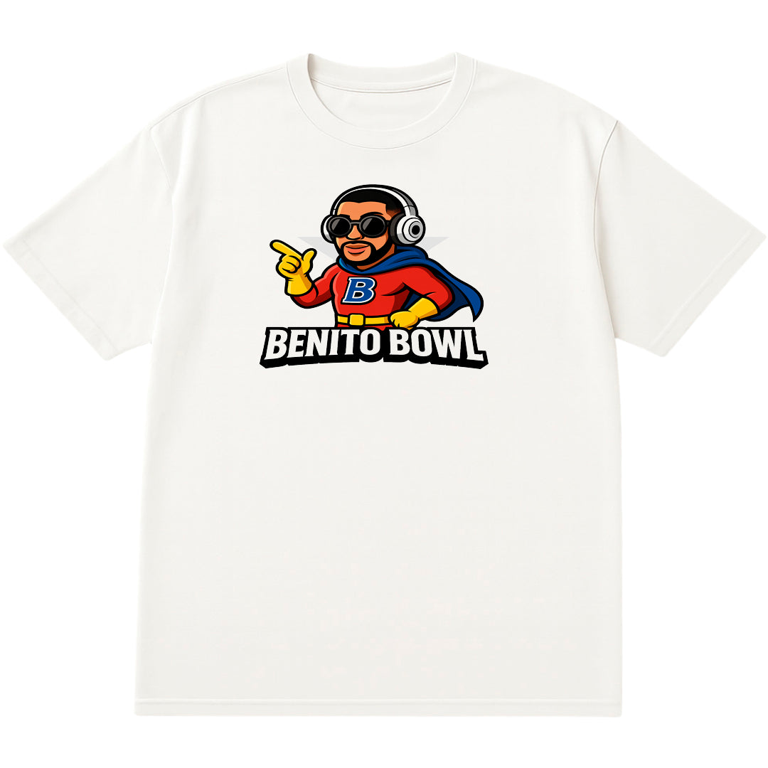T-shirt |  Benito Bowl | Mix  92 | Size Small, Medium, Large, XL, 2XL, 3XL, 4XL, 5XL, 6XL | 100% COTTON
