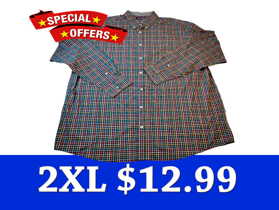 Camisa manga larga | Marca ROUNDTREE & YORKE | Size 2XT | 100% COTTON