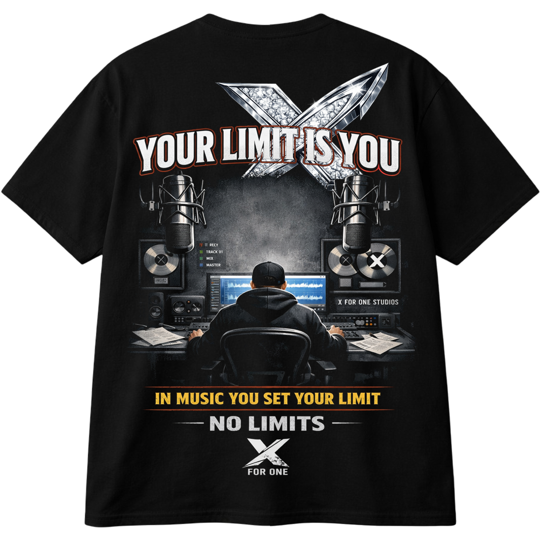 X For One Your Limits Graphic T-Shirt – Plus Size XL-10XL – Music Studio