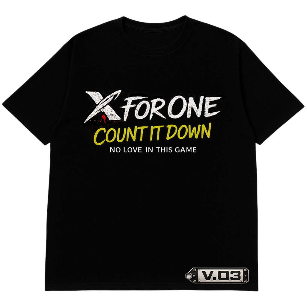 X For One Count It Down Graphic T-Shirt – Plus Size XL-10XL – No Love In This Game