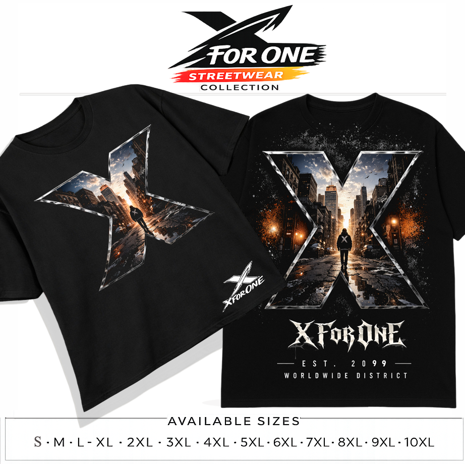 X For One City X Graphic T-Shirt – Plus Size XL-10XL – Worldwide District