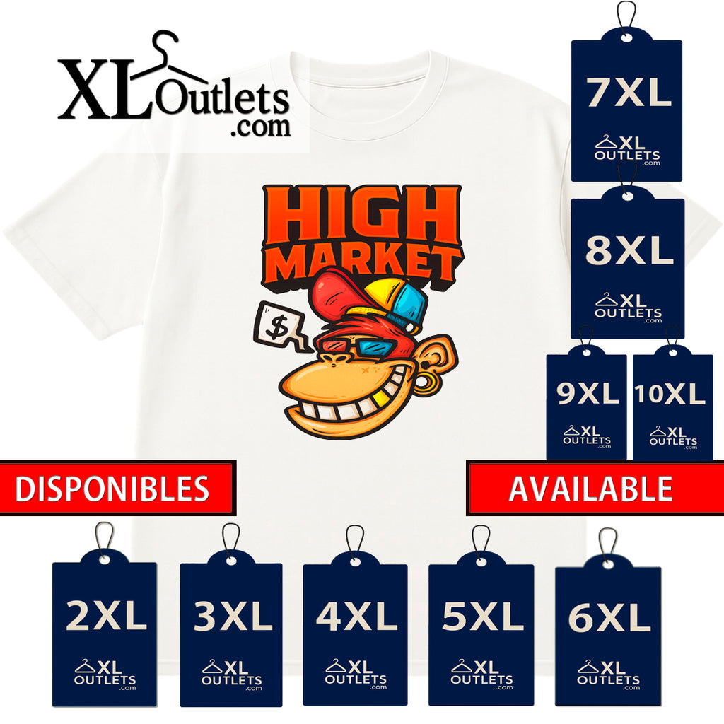 T-shirt High Market | Mix 109   | Size - S, M, L, XL, 2XL, 3XL, 4XL, 5XL, 6XL, 7XL, 8XL, 9XL, 10XL | 100% COTTON