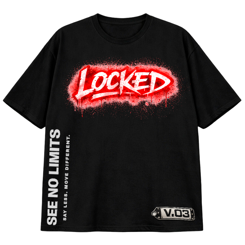 X For One Locked Graphic T-Shirt – Plus Size XL-10XL – See No Limits