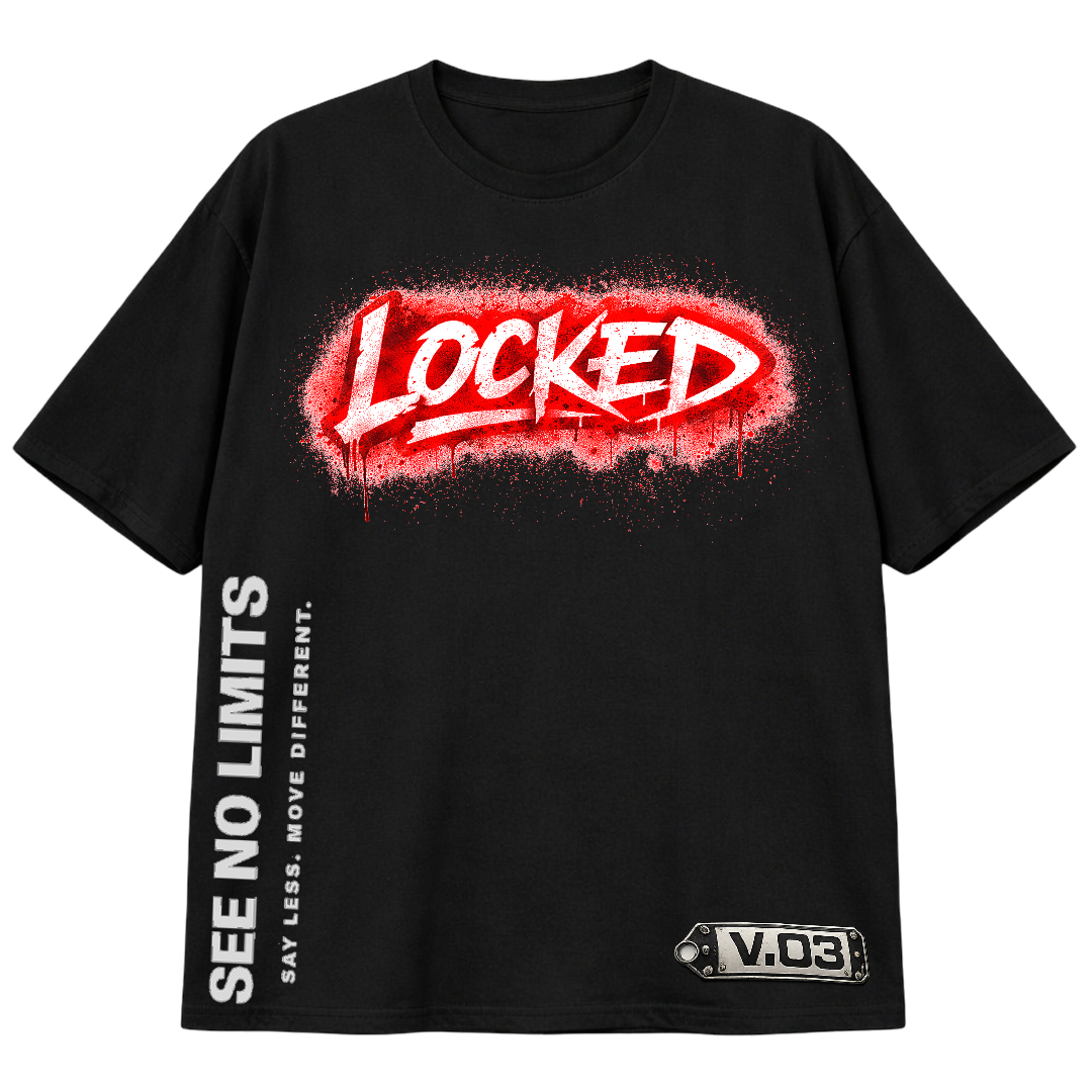 X For One Locked Graphic T-Shirt – Plus Size XL-10XL – See No Limits