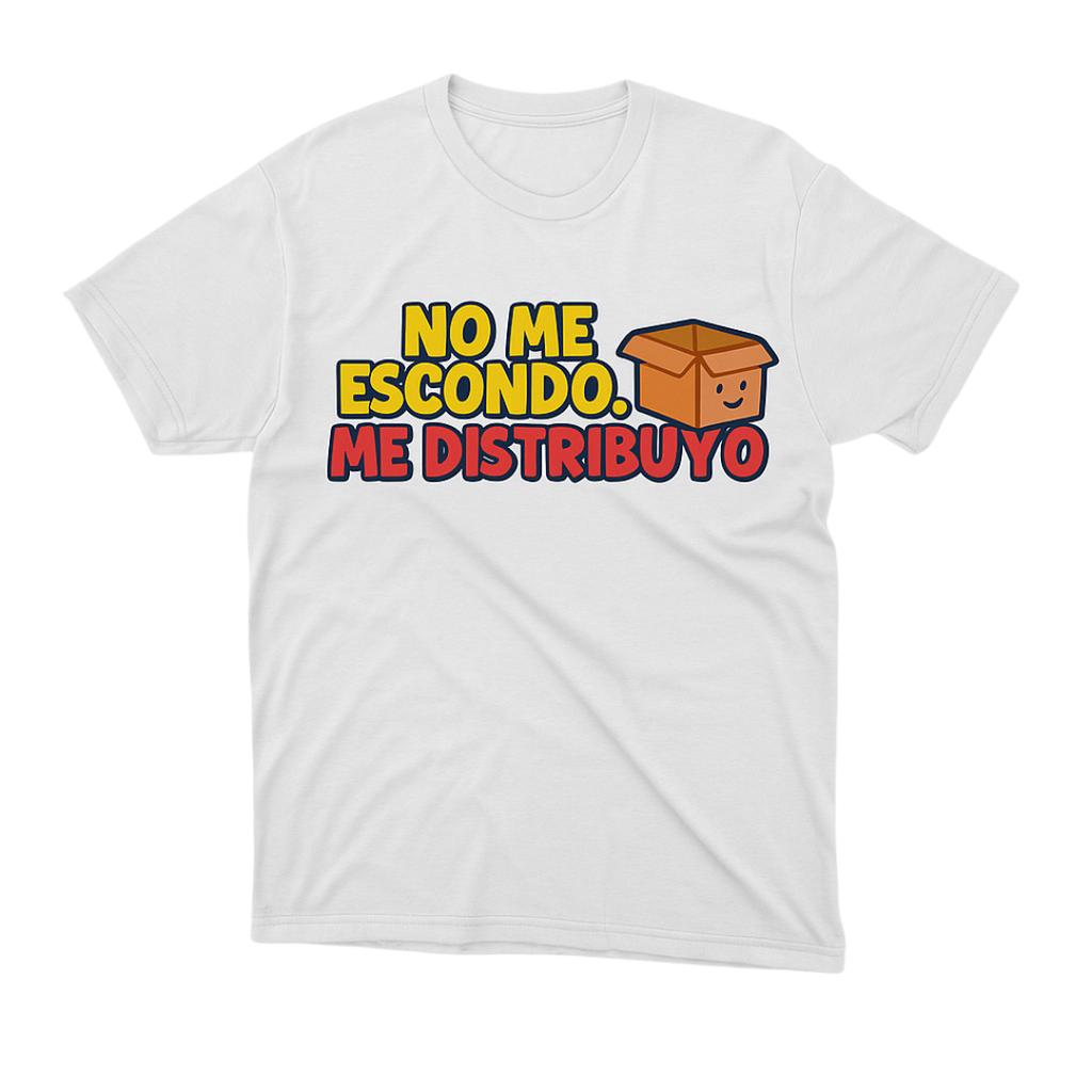 T-shirt | No Me Escondo, Me Distribuyo | Size XL, 2XL, 3XL, 4XL, 5XL, 6XL | 100% COTTON
